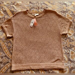 Loft Gold Shimmer Metallic Top Holidays Festive Size Small Lightweight